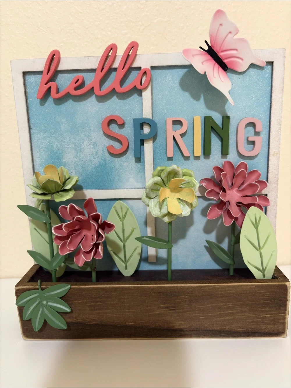 Celebrate Easter Together Hello Spring Flowers Butterfly Easter Table Decor